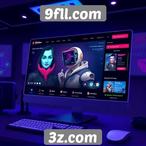 Interface do usuário do 9fll.com em análise